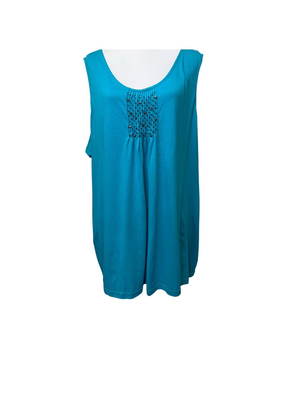 Laura scott embellished turquoise tank top womens plus size 24 /26 NWT